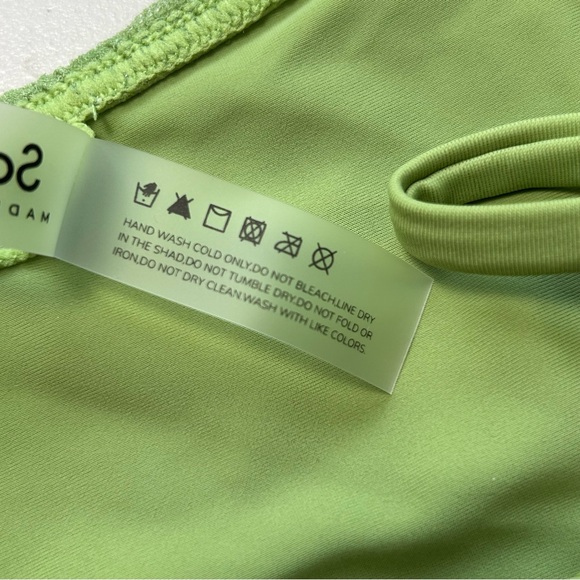 Samiol Tankini Large Green Lace Ruched Swimsuit New - Picture 9 of 10